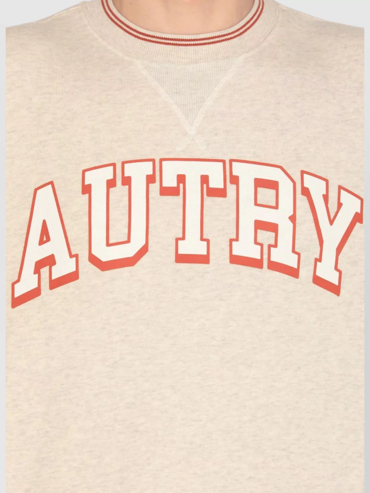 Autry Ribbed Crew Neck Sweatshirt With Long Sleeves