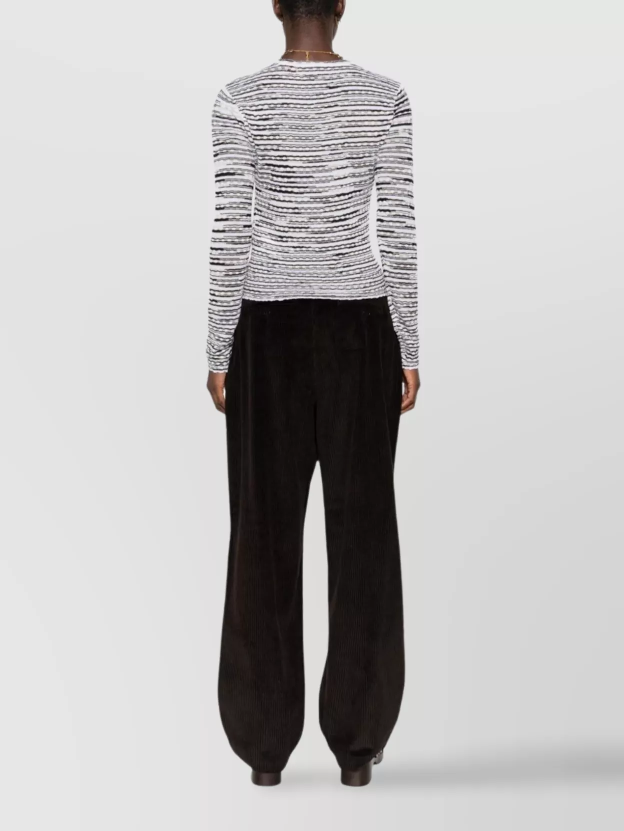 Missoni Striped Lightweight Crew Neck Knit Sweater