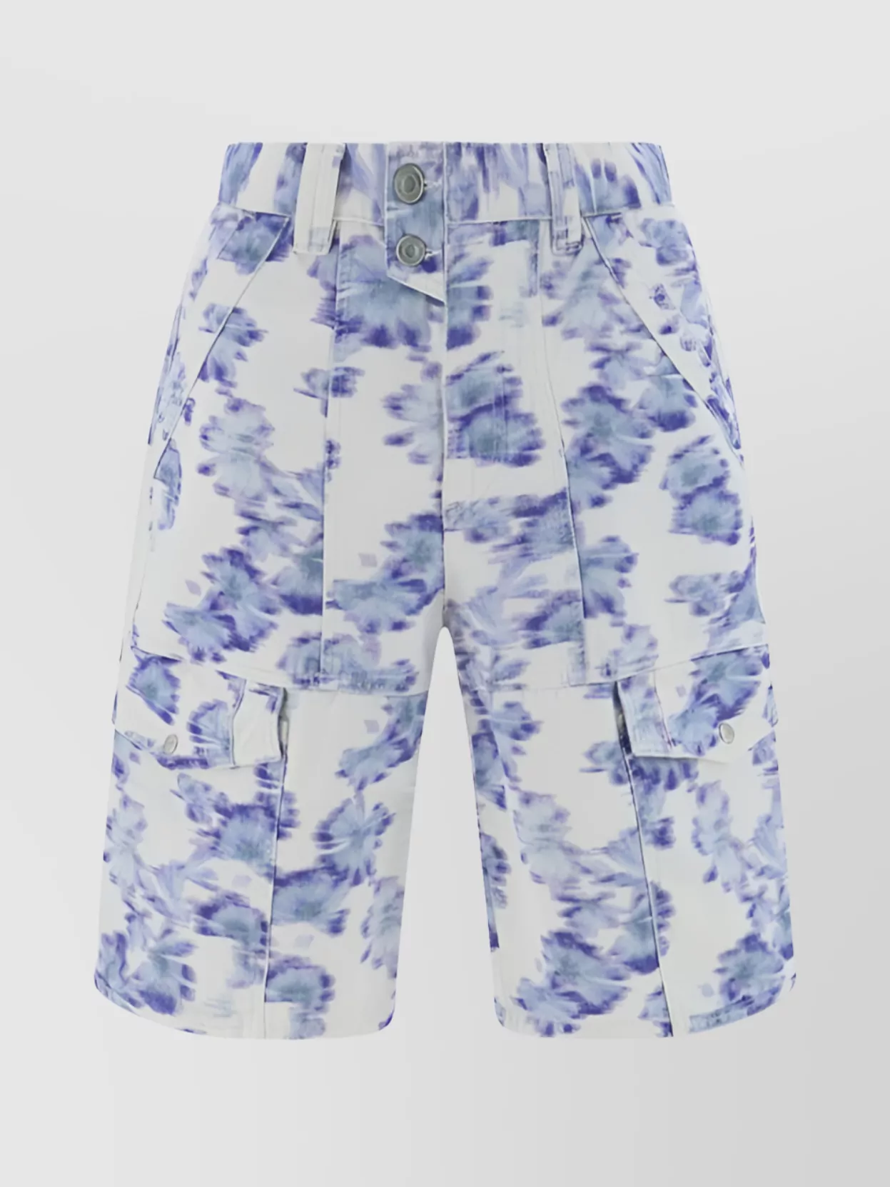 Shop Isabel Marant Blurred Floral Print Cargo Shorts