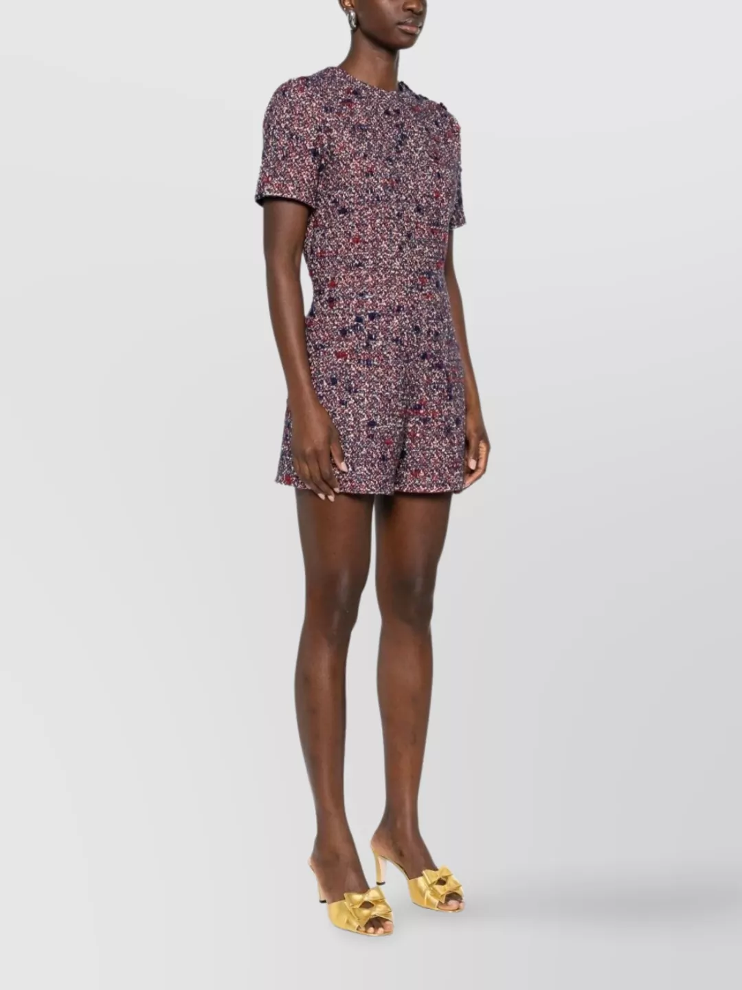 Gucci Bouclé Wool Short Jumpsuit