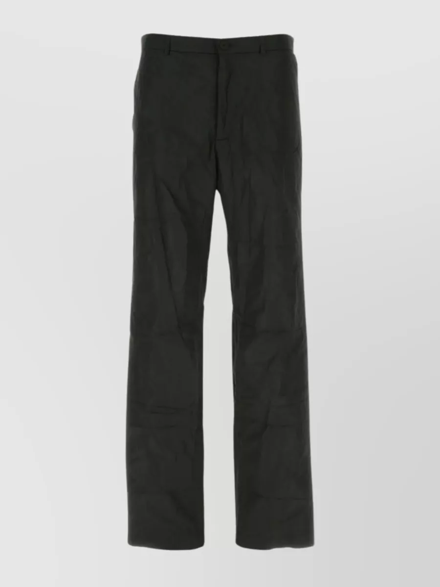 Shop Balenciaga Packable Polyester Pant With Waist Belt Loops In Green
