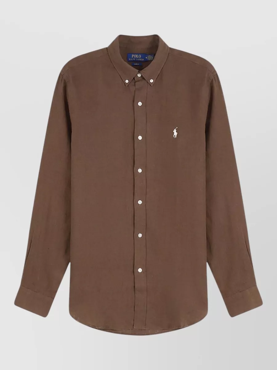 Polo Ralph Lauren Linen Slim-Fit Long-Sleeve Shirt