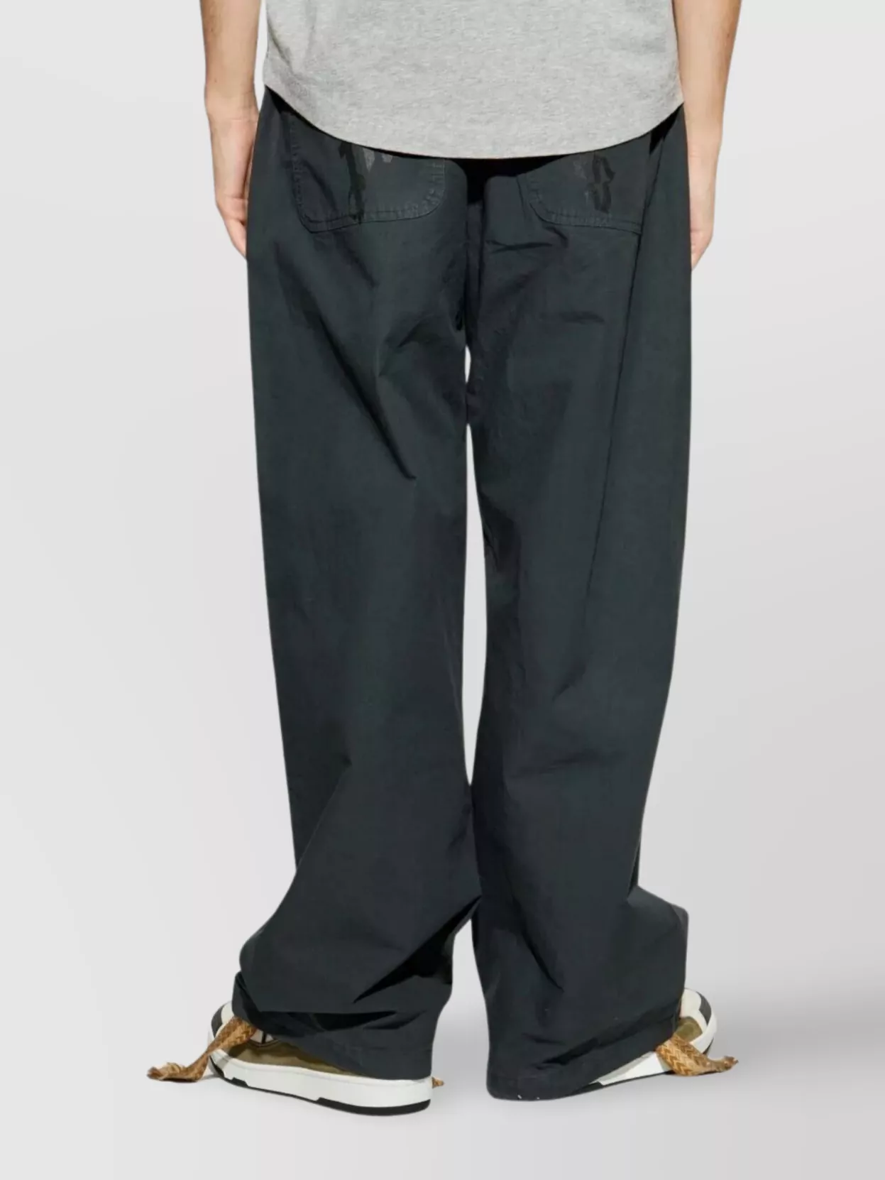 Palm Angels Loose Trousers Curved Logo