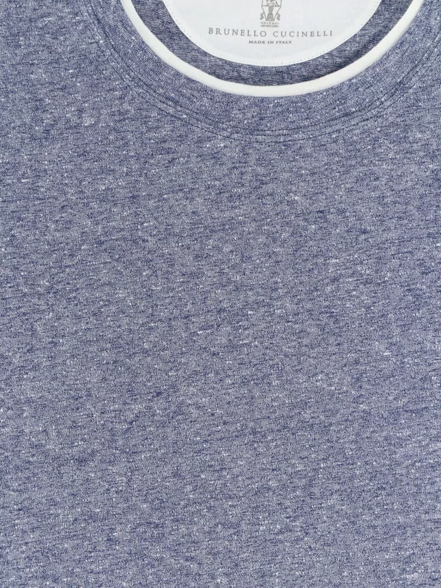Brunello Cucinelli Linen Blend Regular Fit T-Shirt
