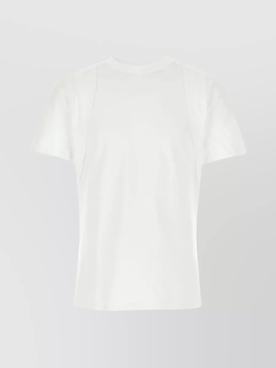 Shop Alexander Mcqueen Crew-neck Tee: Cotton With Tonal Inserts In White
