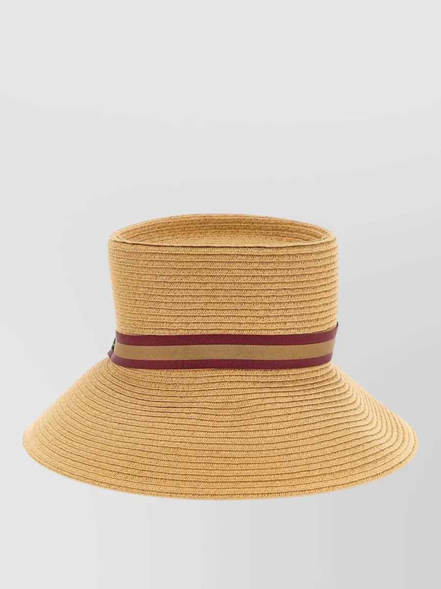 Borsalino Wide Brim Two Tone Sun Hat