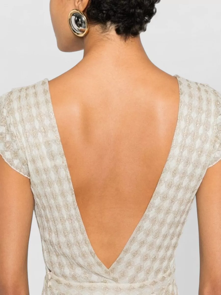 Forte Forte Long Pleated V Neck Open Back Dress