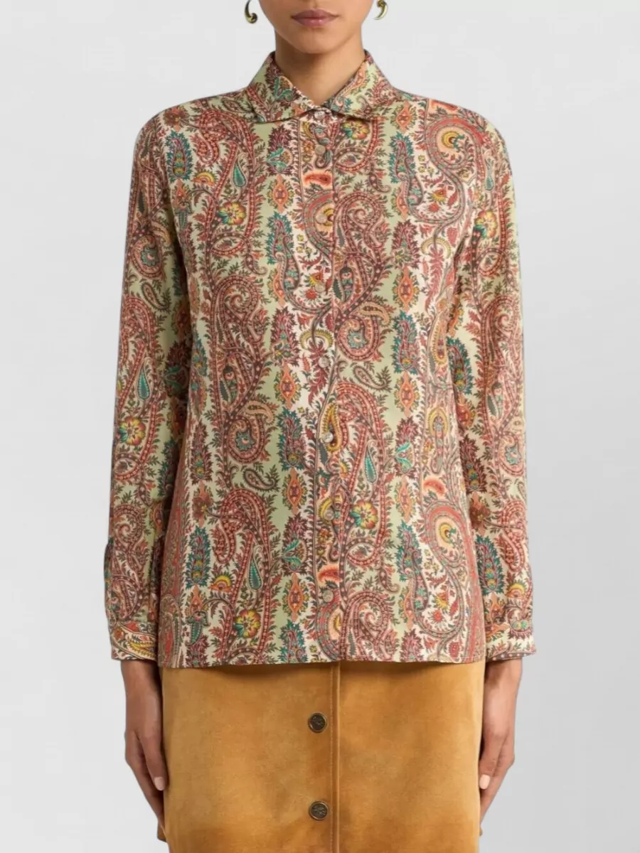 Etro Paisley-Print Silk-Blend Shirt