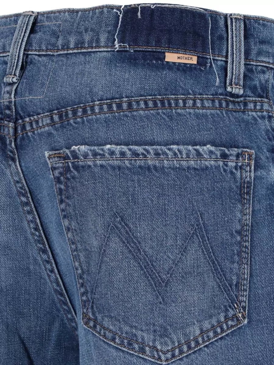 Mother Wide Leg Trousers Belt Loops Back Pockets