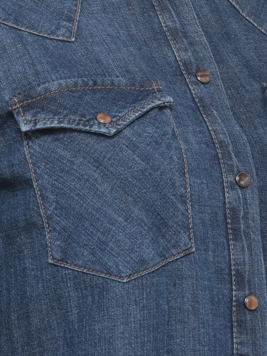 Peserico Denim Long-Sleeve Shirt