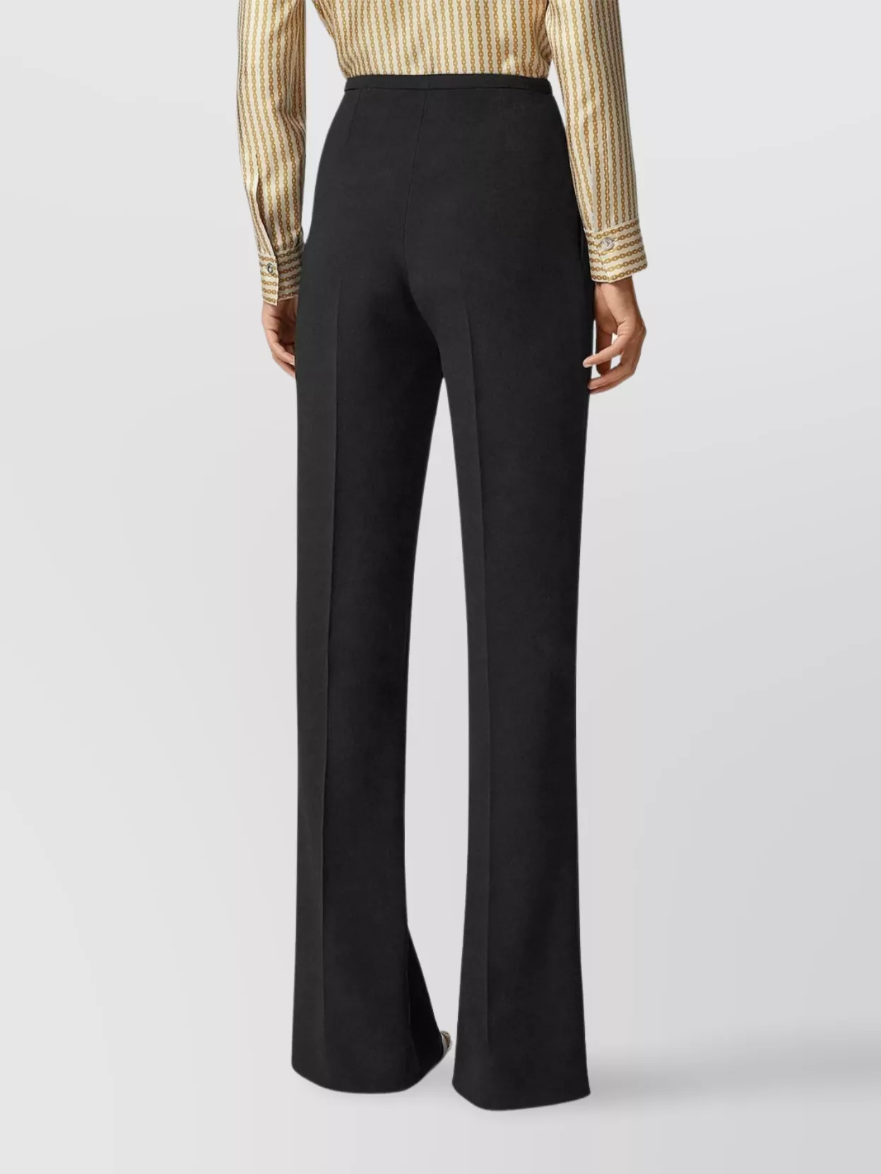 Versace Tailored Wide-Leg Pants Front Pleats