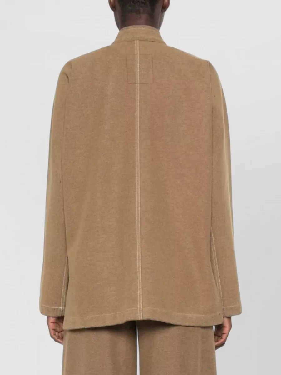 Uma Wang Wool Tassel-Detail Single-Breasted Coat