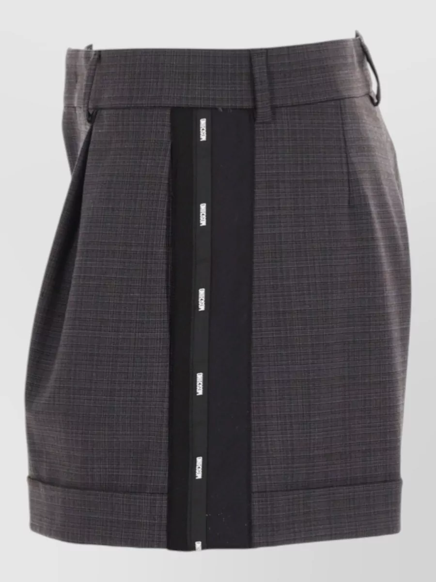 Moschino Tailored Shorts With Logo Ribbon