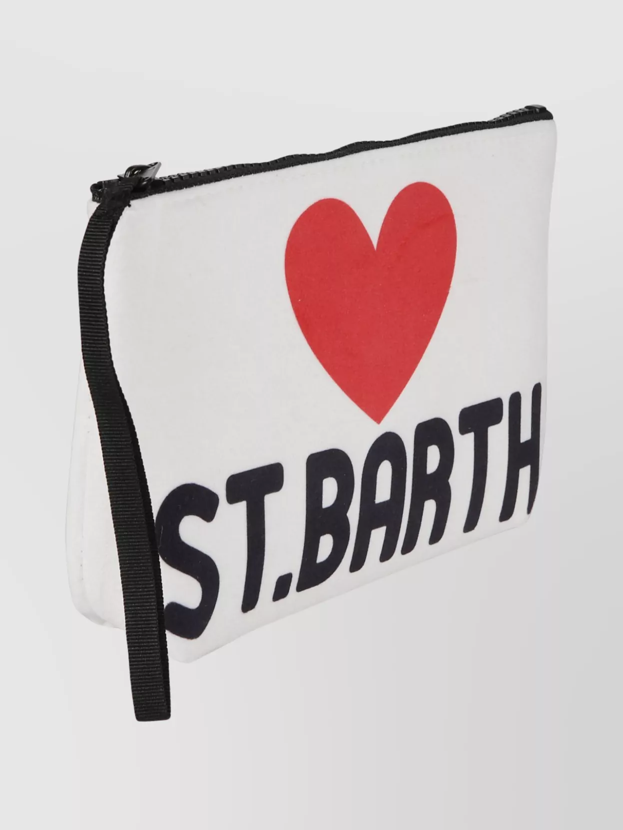 Mc2 Saint Barth Heart Print Clutch Bag With Wrist Strap
