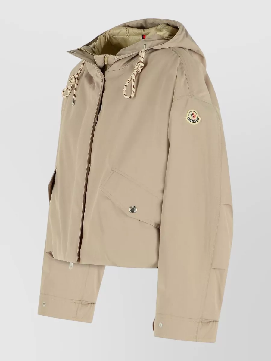 Moncler Eucalyptus Hooded Jacket Drawstring Front Pockets