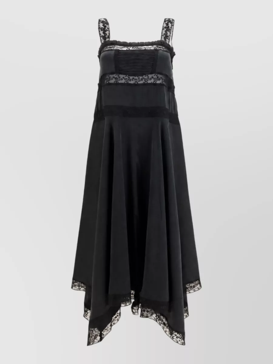 Ganni silk lace maxi nightdress
