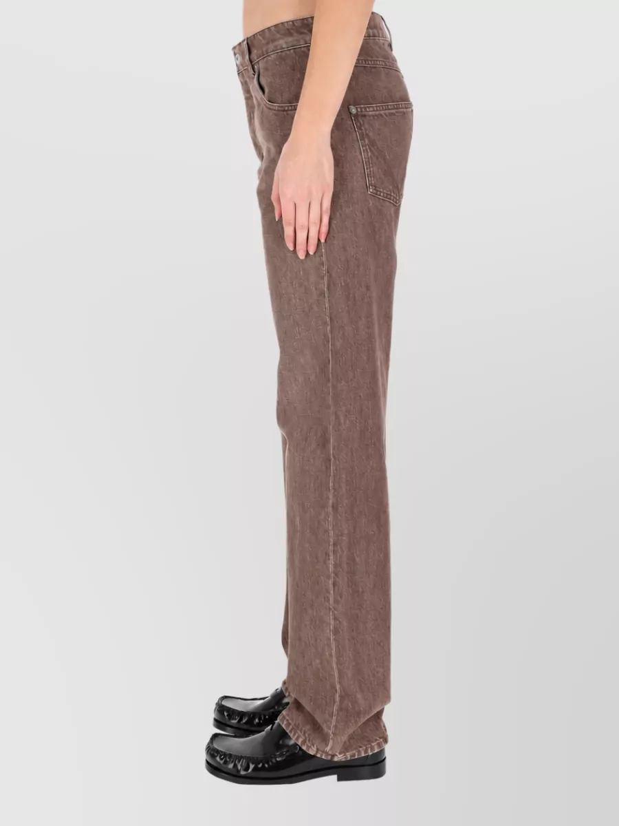 Bottega Veneta High Rise Regular Denim Straight Jeans