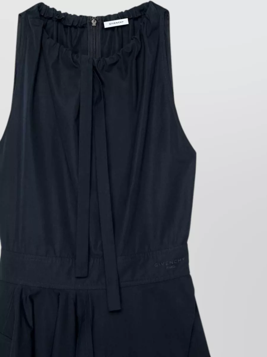 Givenchy Cotton Asymmetric Sleeveless Maxi Dress