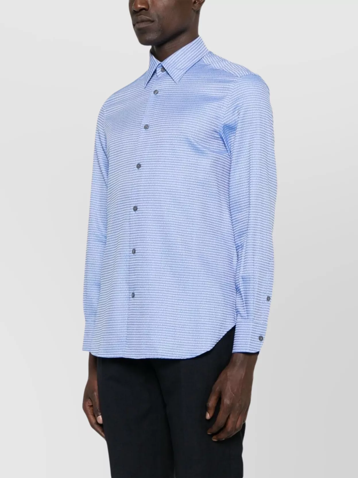 Emporio Armani Logo Print Cotton Shirt