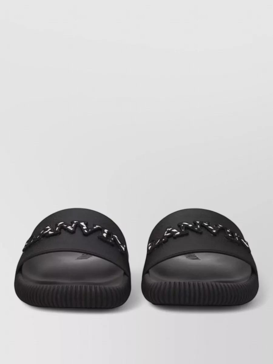 Lanvin embellished logo slides