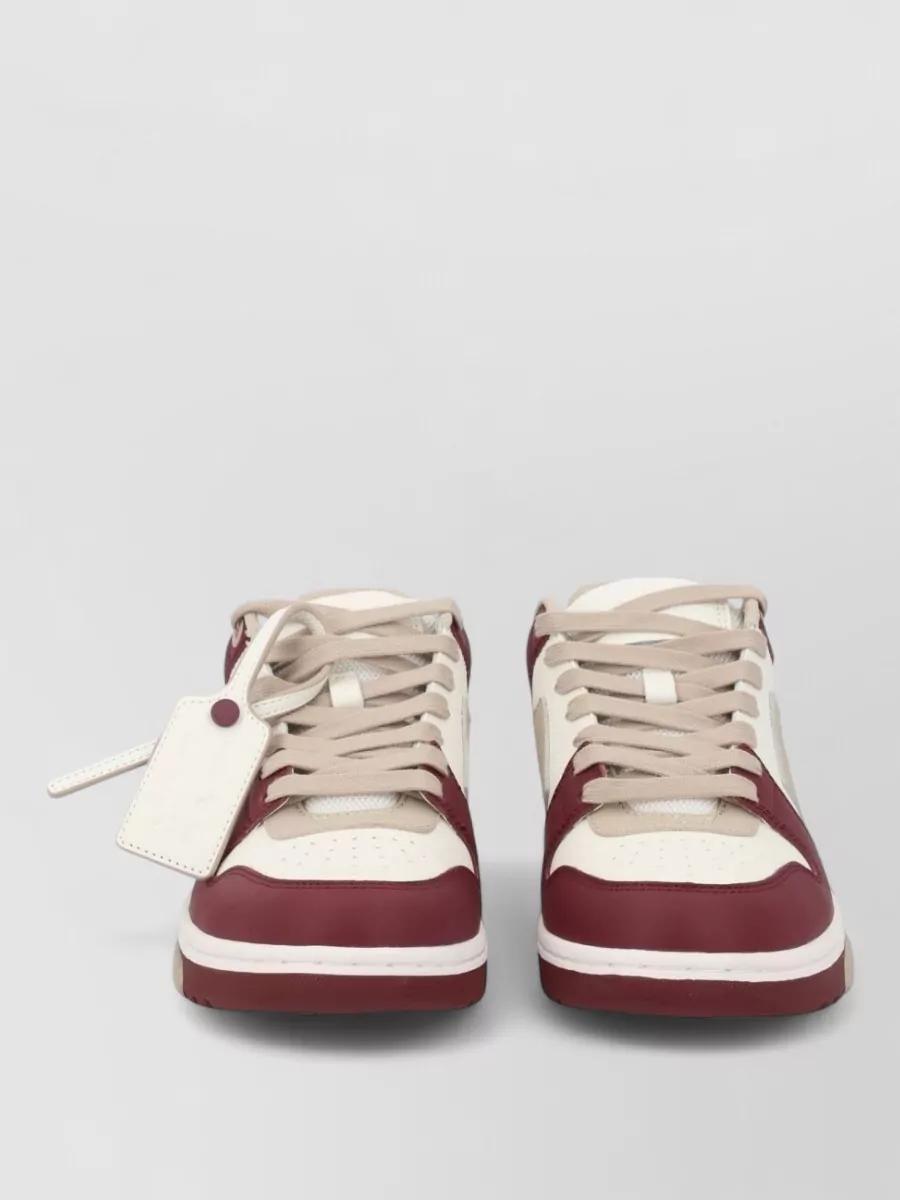 Off-White leather lace-up sneakers