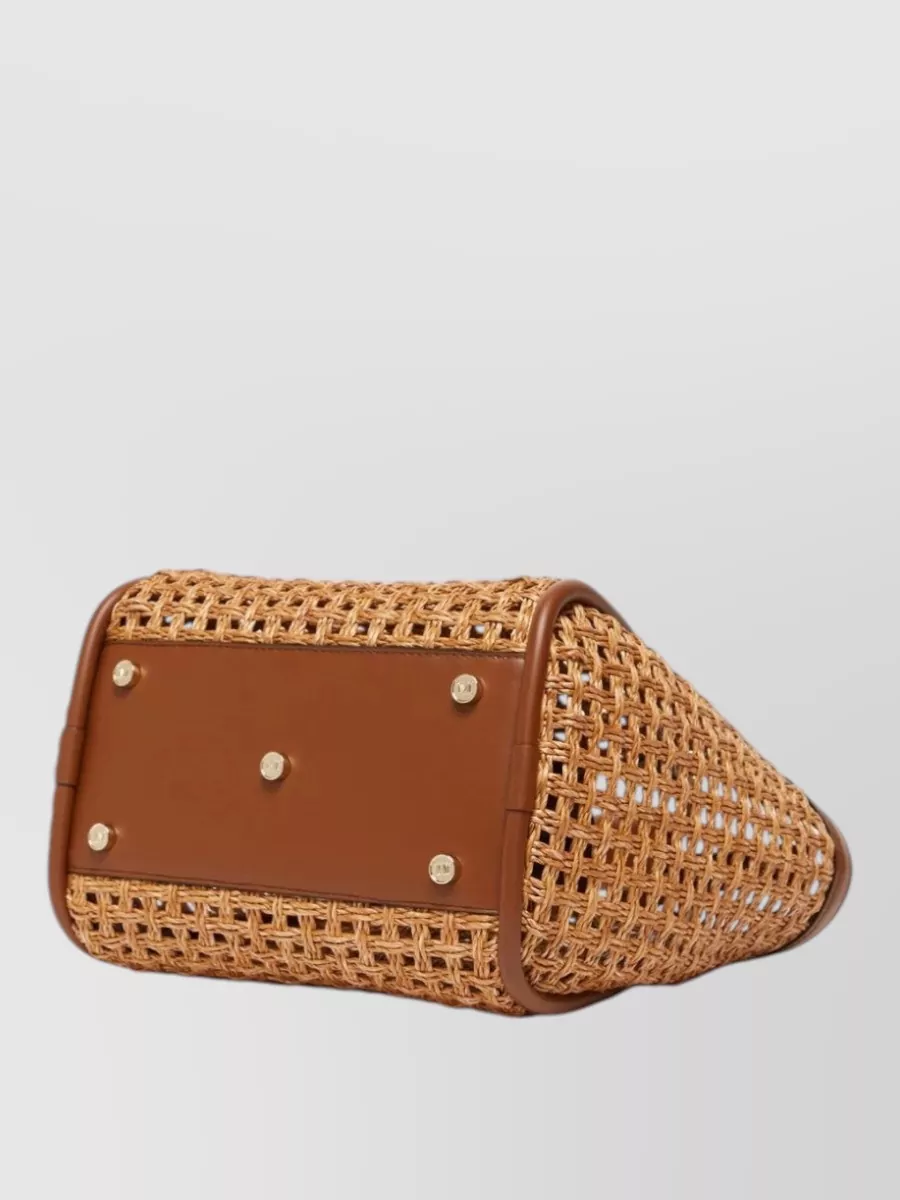 Max Mara Raffia Marine Tote Bag