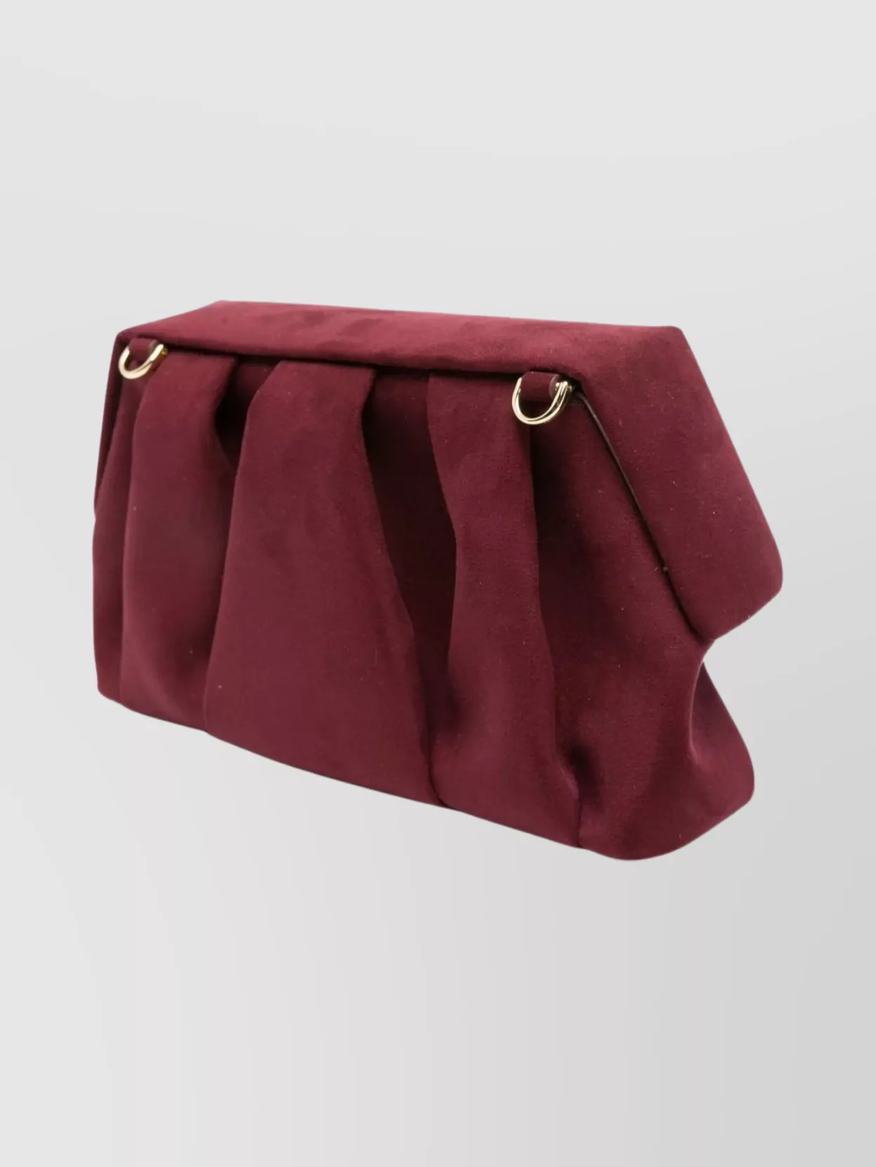 Themoiré Suede Clutch Bag Top Handle Design