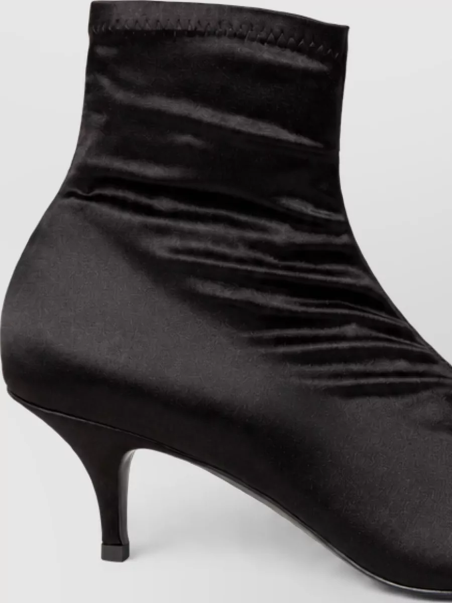 Celine Silk Satin Ankle Boots