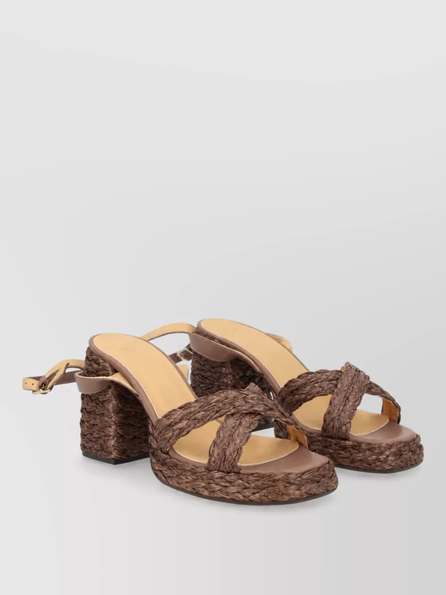 Castaner Raffia Platform Sandals