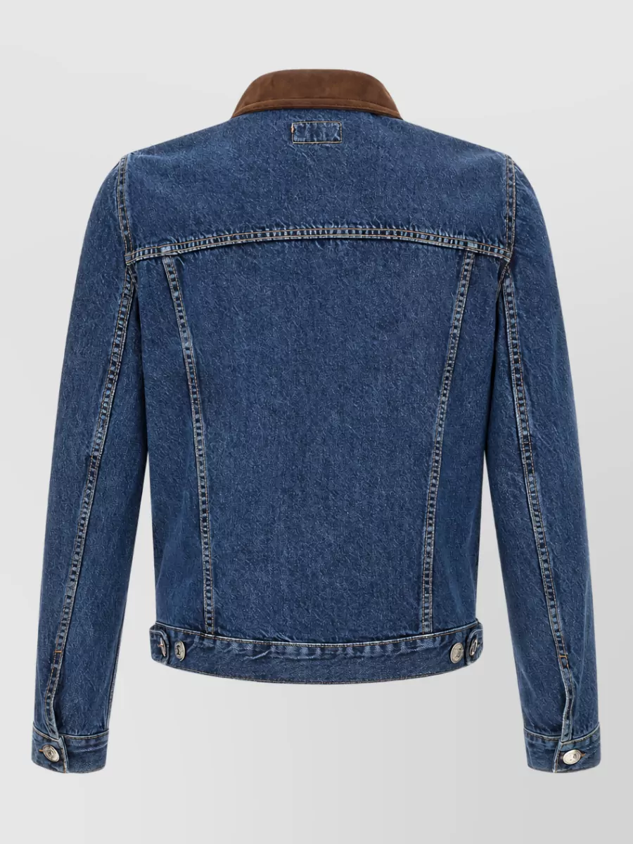 Brunello Cucinelli Denim and suede jacket