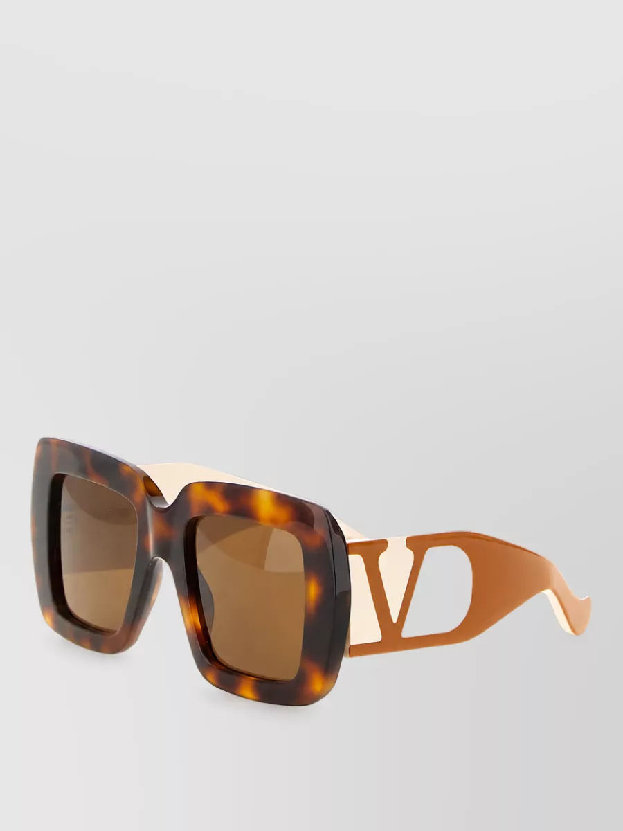 Valentino Garavani Oversized rectangular tortoiseshell sunglasses