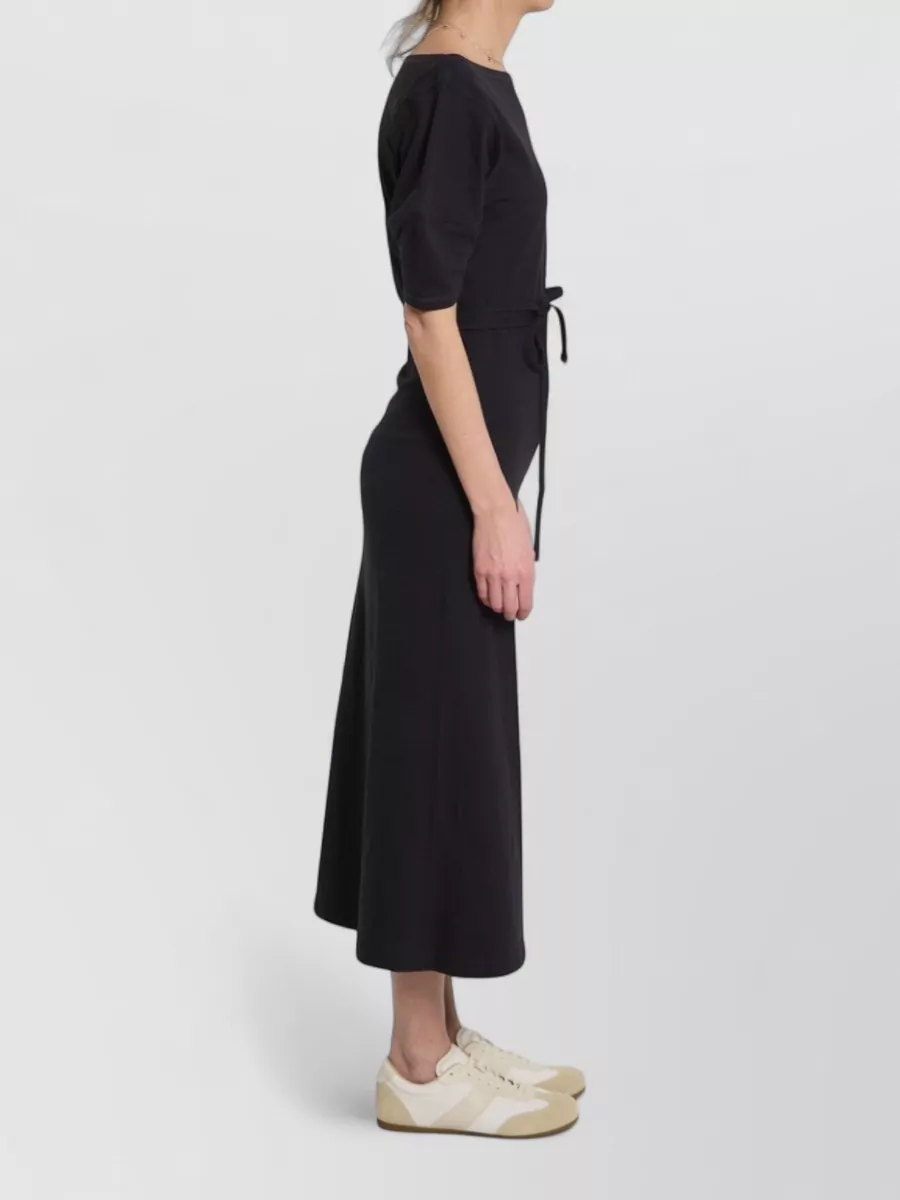 Lemaire Boat Neck Belted Midi Dress