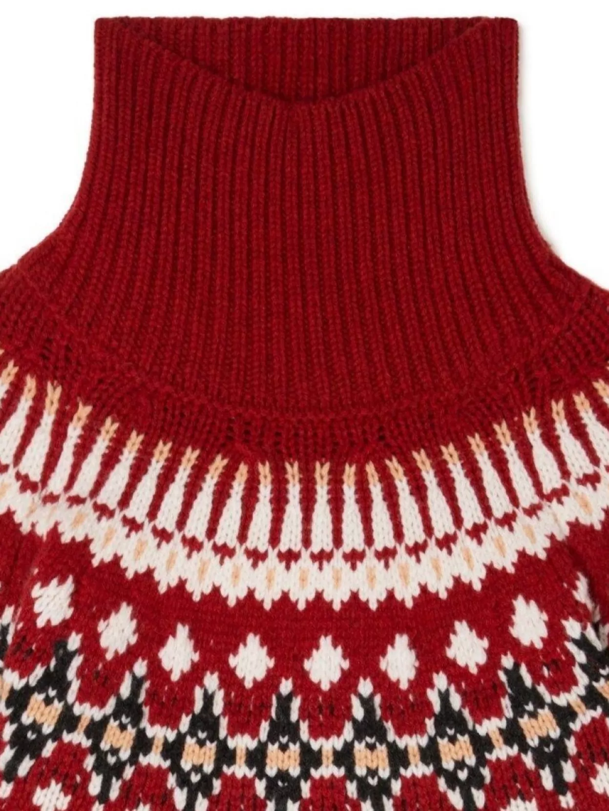 Alanui Cozy Turtleneck Knitwear With Fair Isle Design