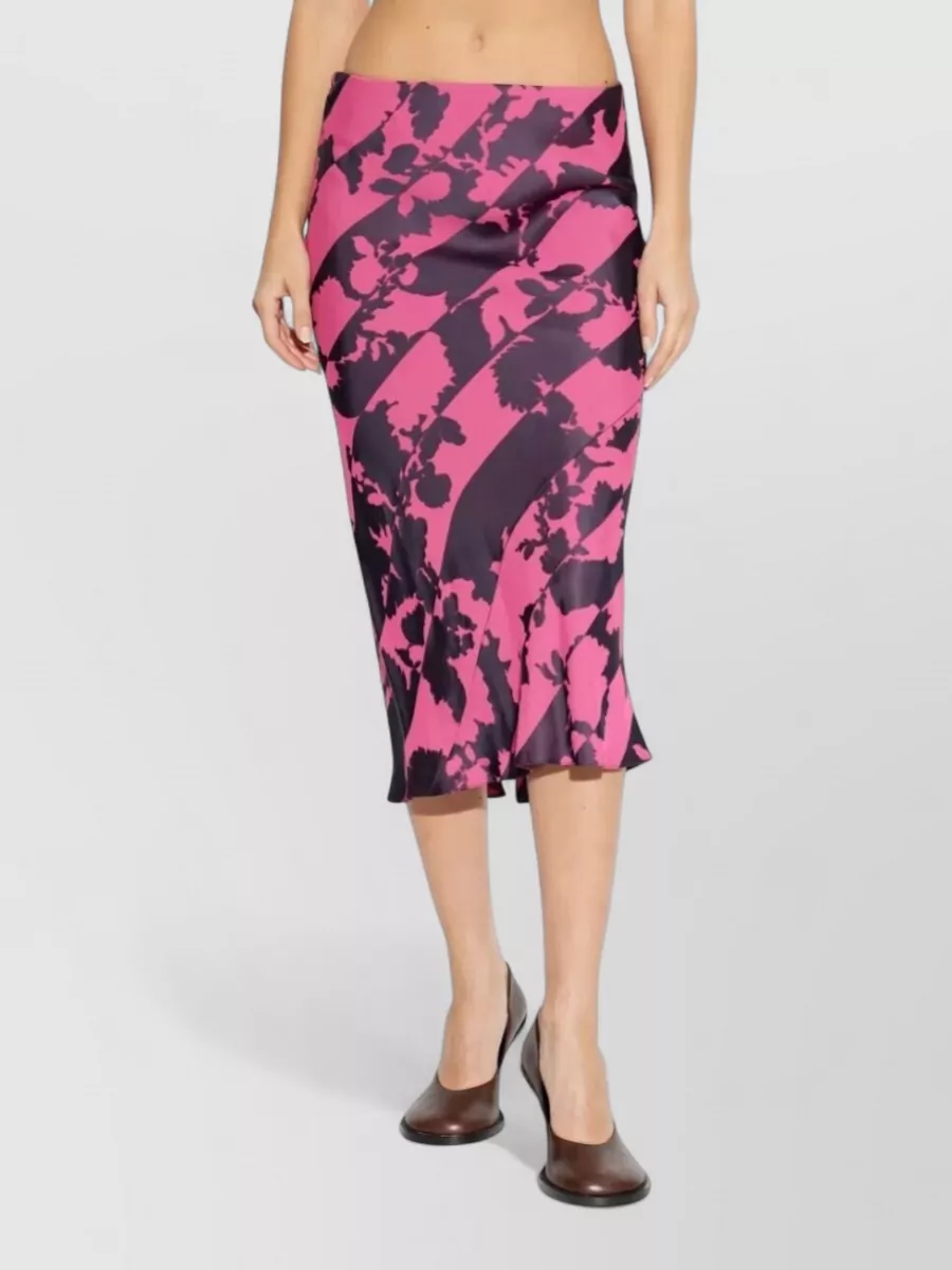 Dries Van Noten Sati Canvas Midi Pencil Skirt
