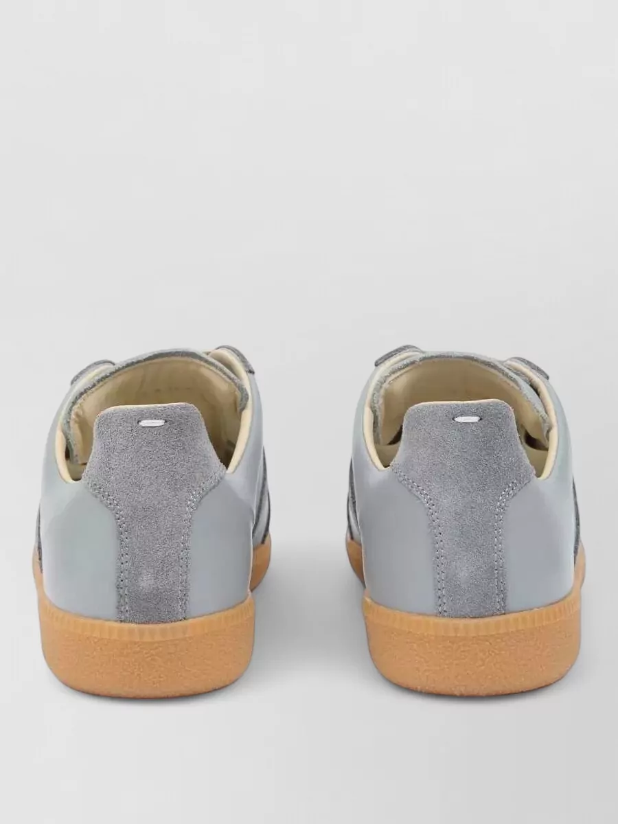 Maison Margiela Leather Low Top Sneakers Contrast Stitching