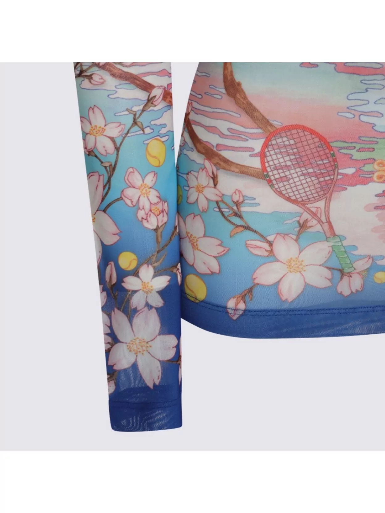 Casablanca Graphic Print High Neck Stretch Top