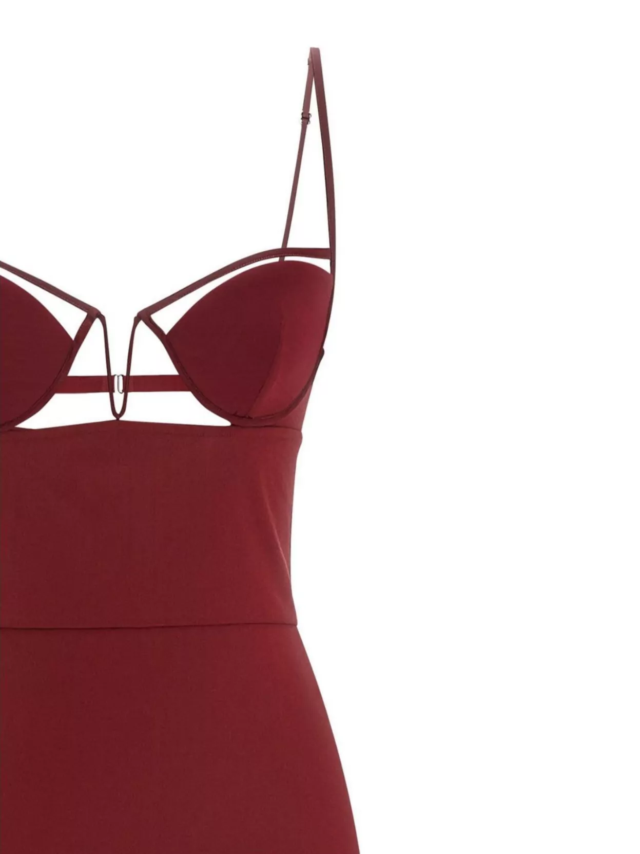 Nensi Dojaka V-Wire Bra Maxi Dress