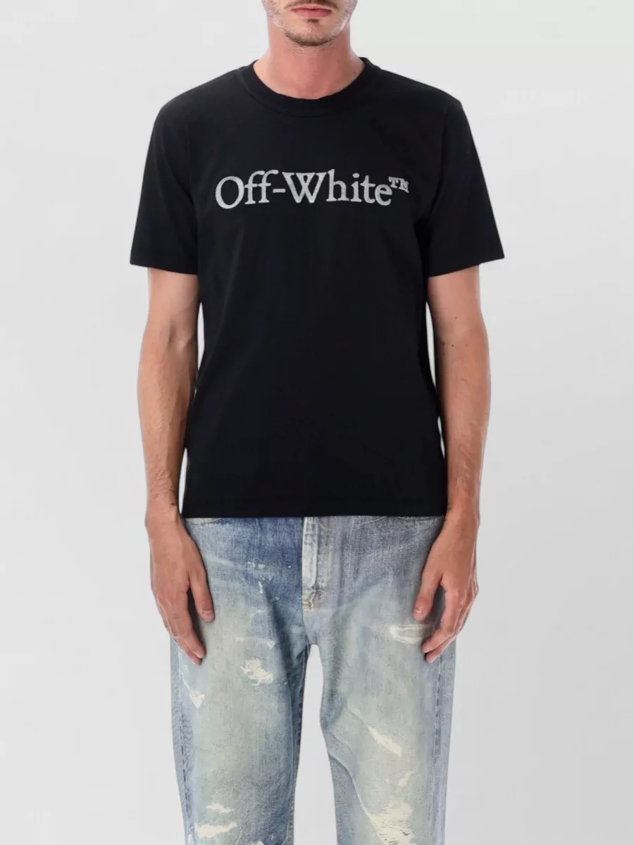 Off-White cotton logo print regular fit short sleeve t-shirt