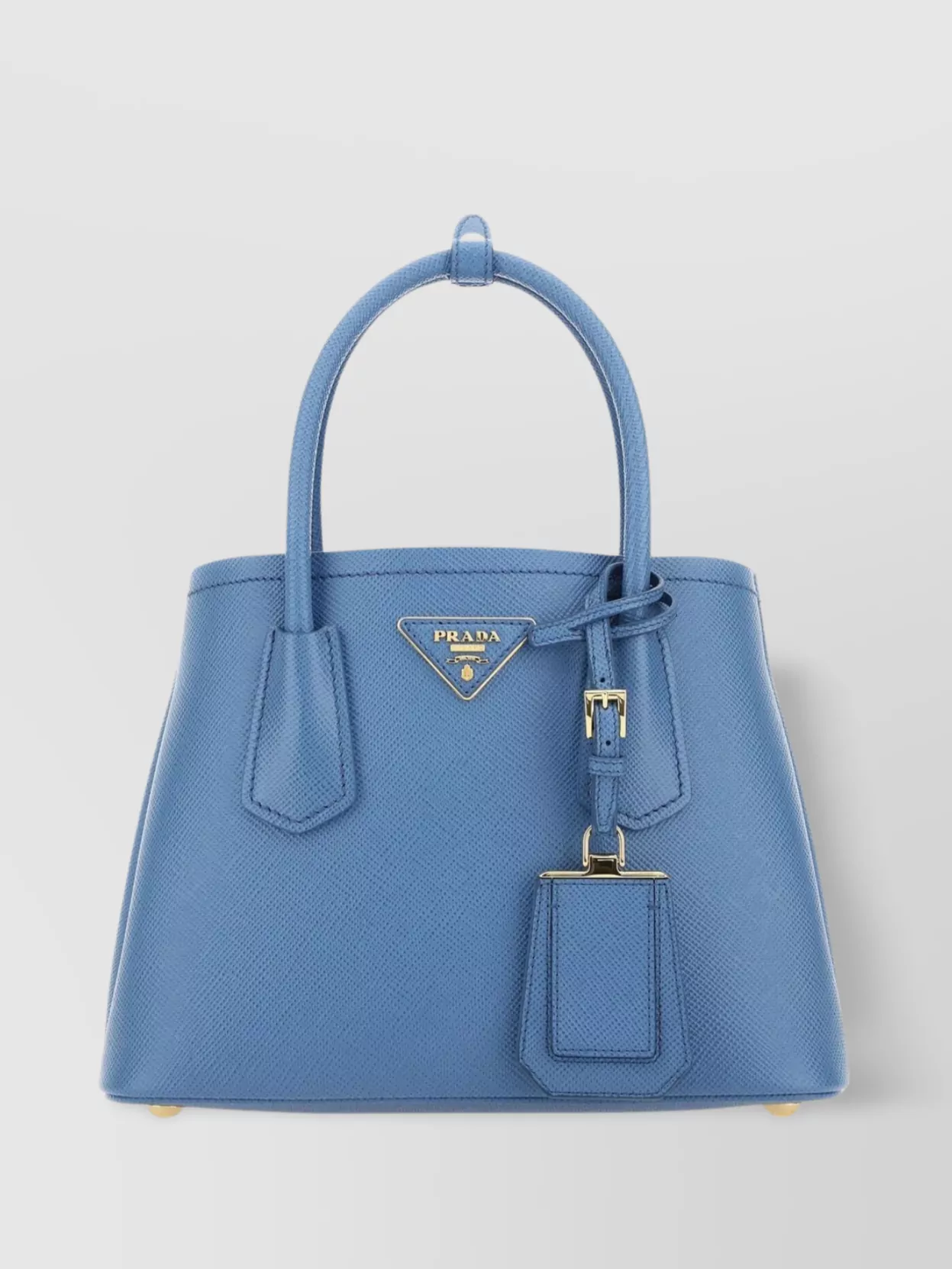 Shop Prada Versatile Leather Shoulder Bag With Detachable Strap In Blue
