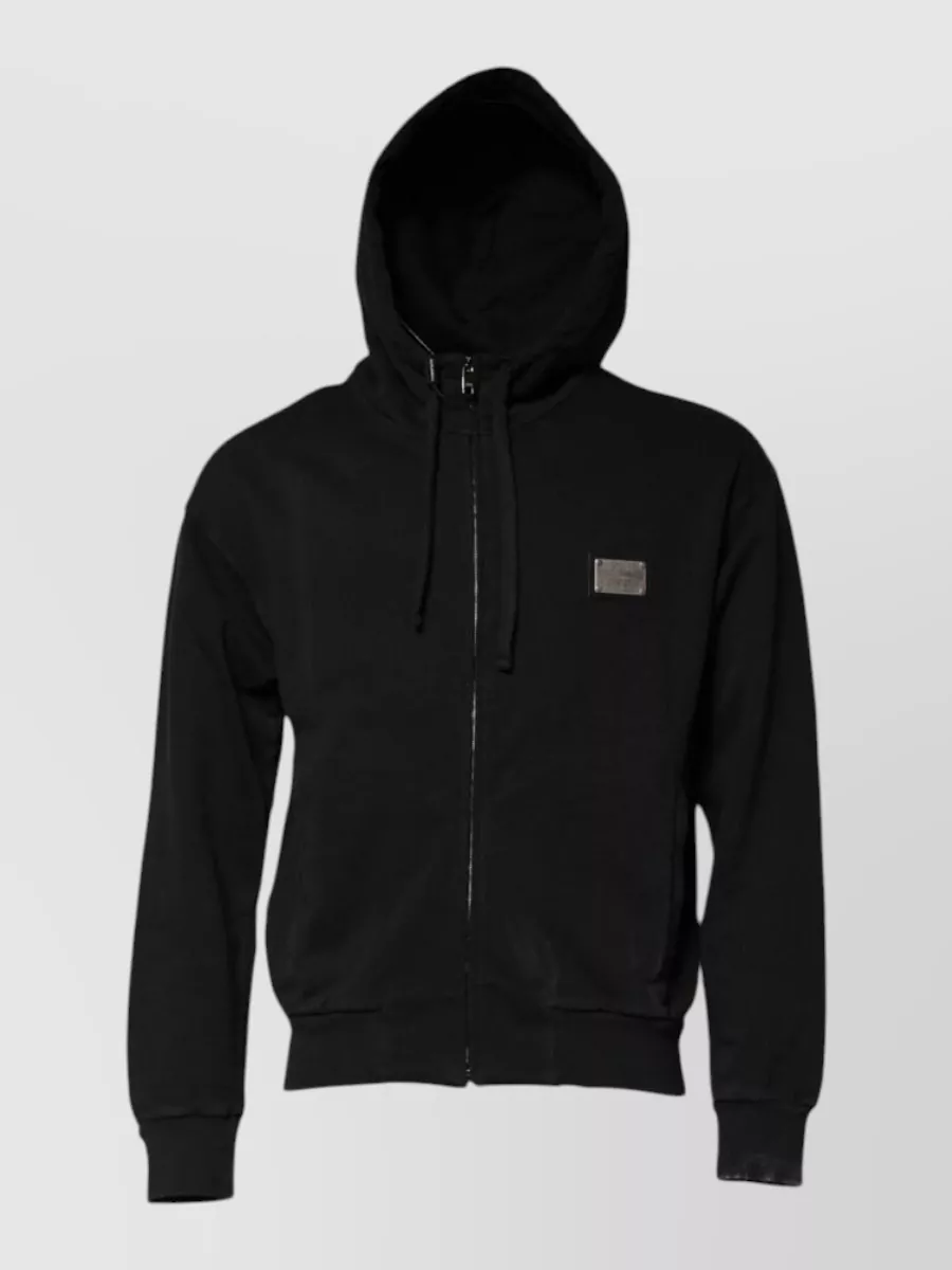 Dolce&Gabbana cotton hooded zip sweatshirt