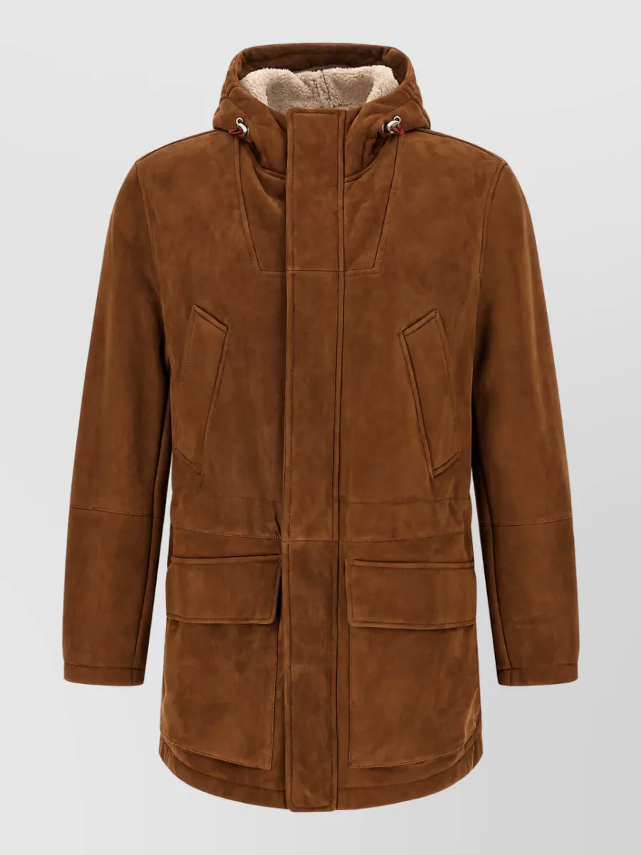 Brunello Cucinelli Suede padded parka