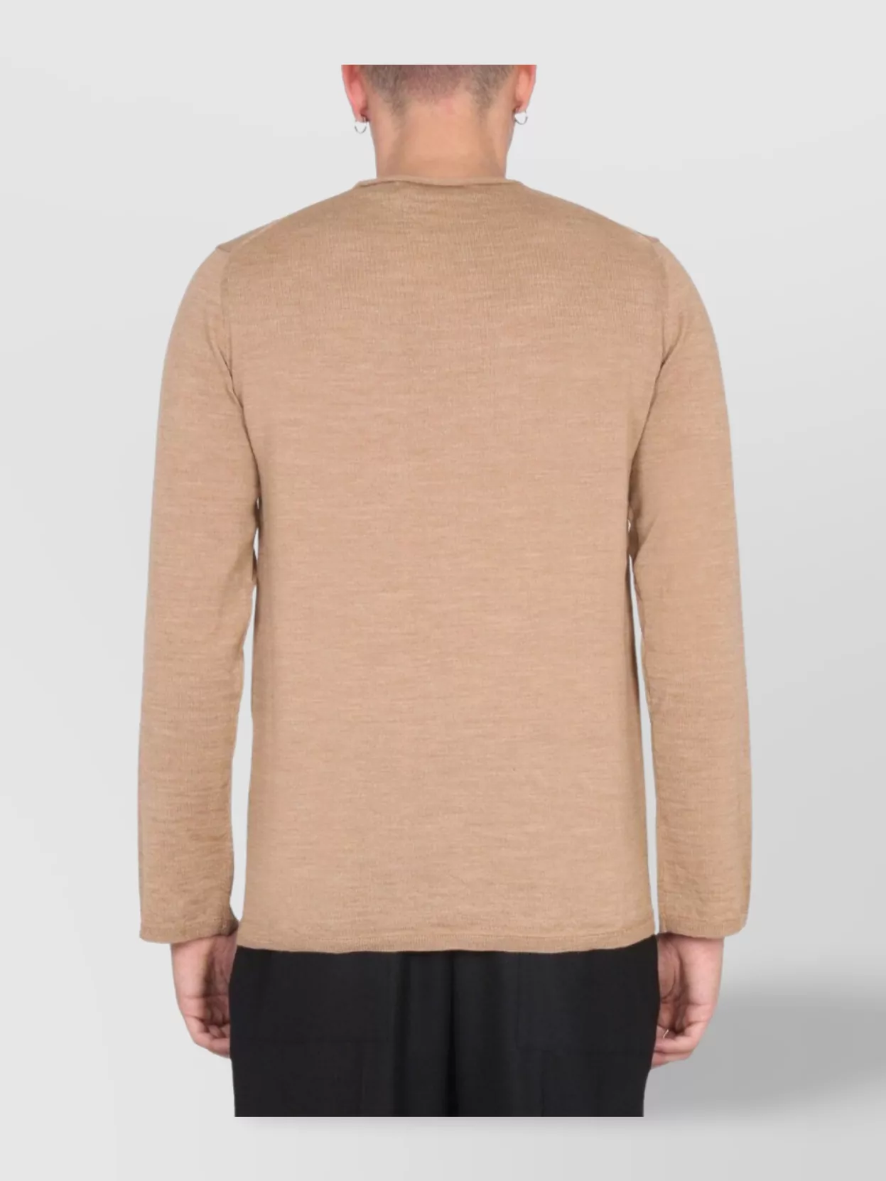 Comme Des Garçons Crew Neck Wool Jersey Sweater Graphic Design