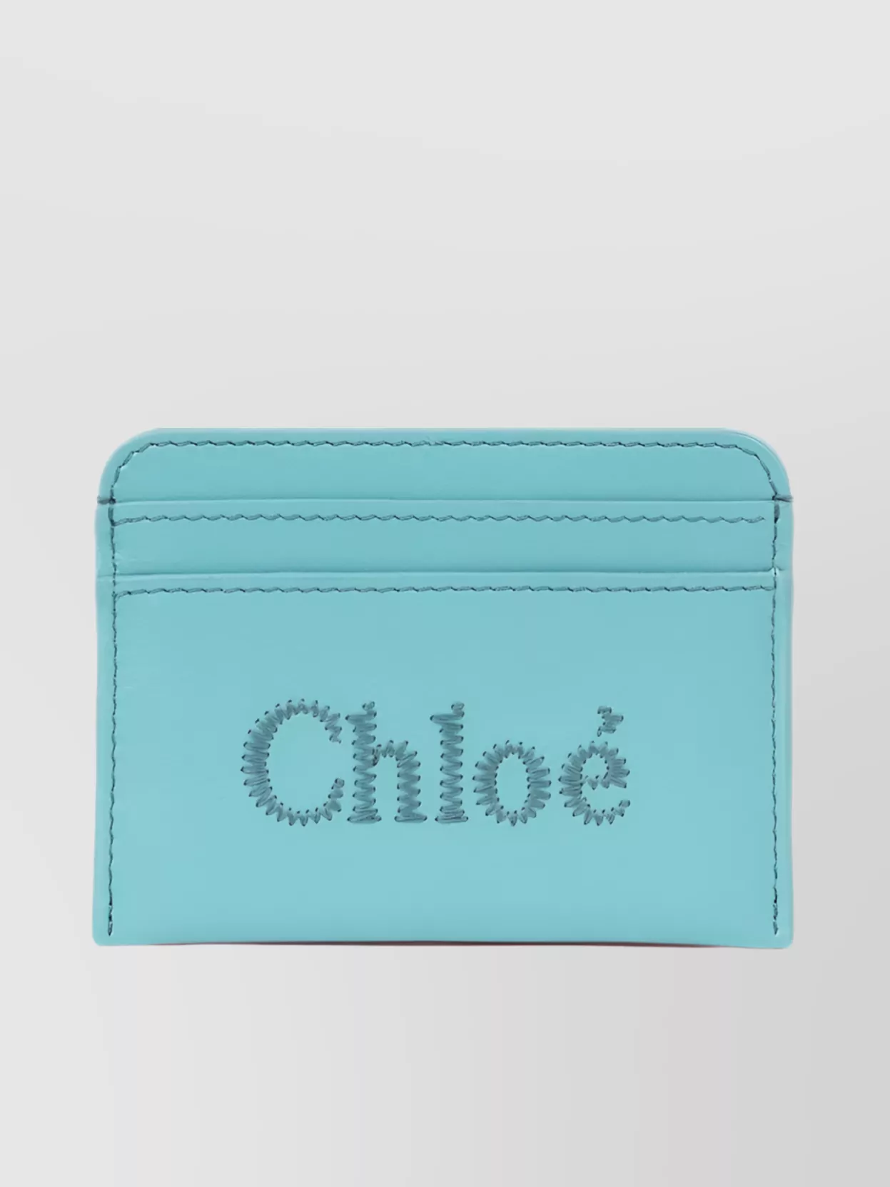 Shop Chloé Slimline Card Holder In Blue
