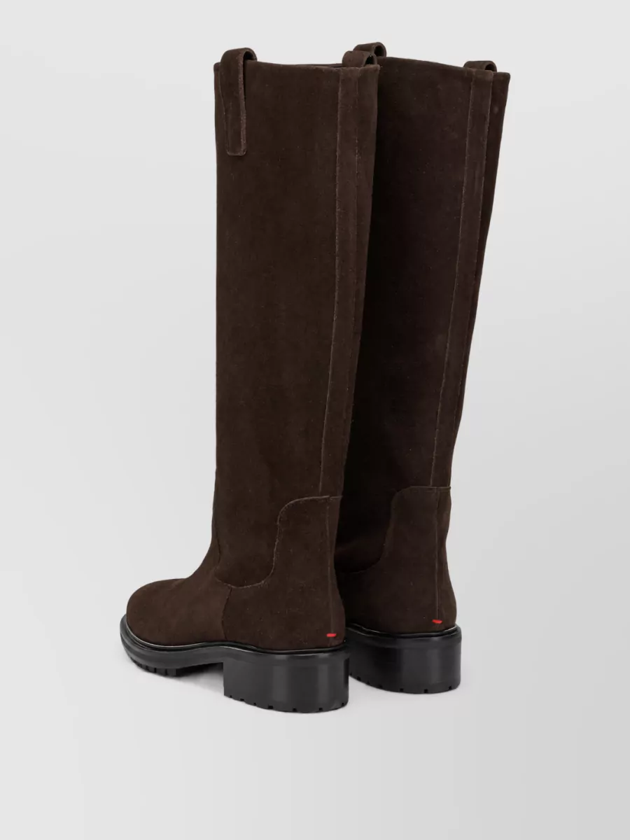 Aeyde Suede Leather Knee-High Boots