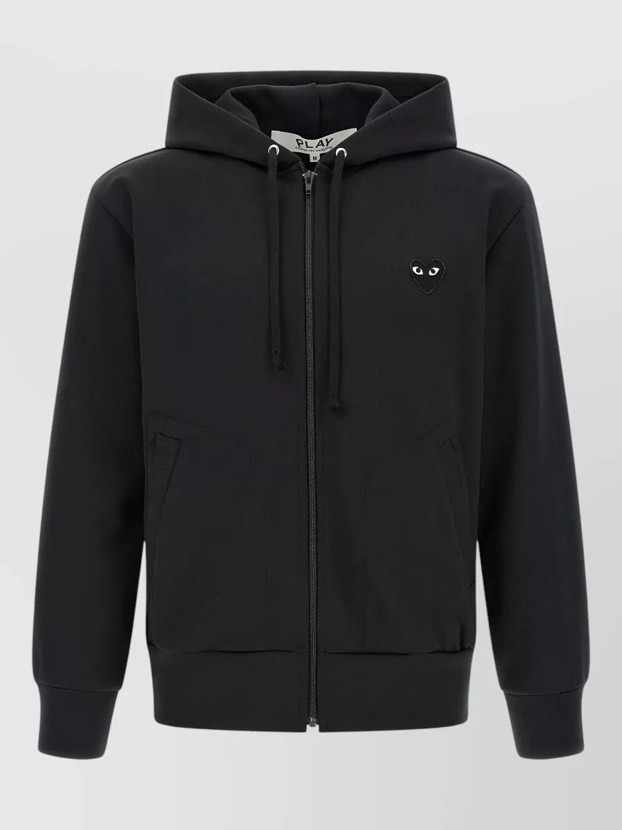 Comme des Garçons Play polyester zip-up hoodie