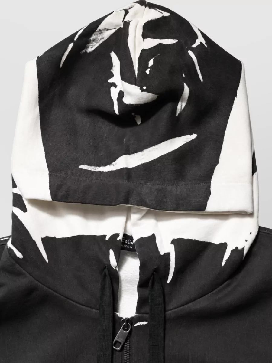 Dolce&Gabbana Cotton Logo Hooded Zip Jacket