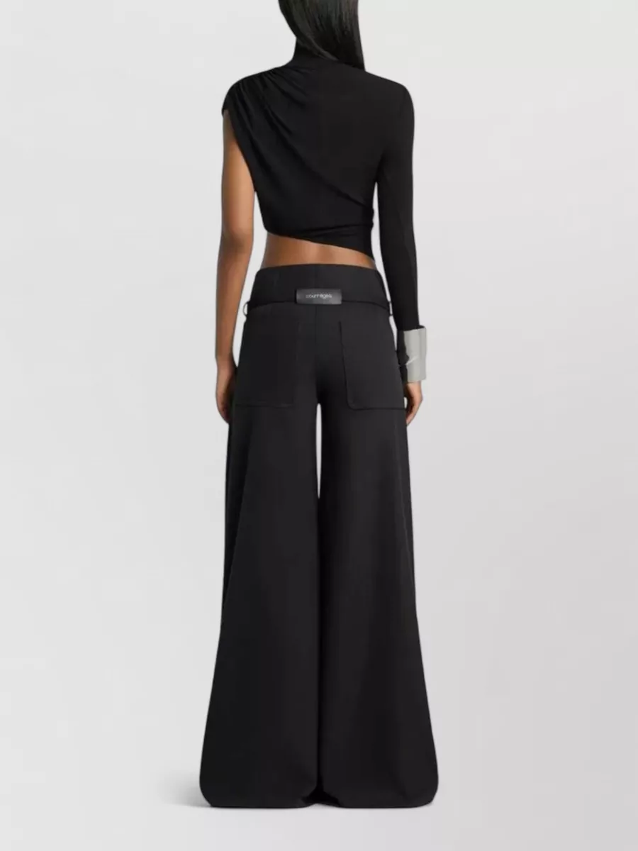 Courrèges Asymmetric Twisted Jersey Crop Top