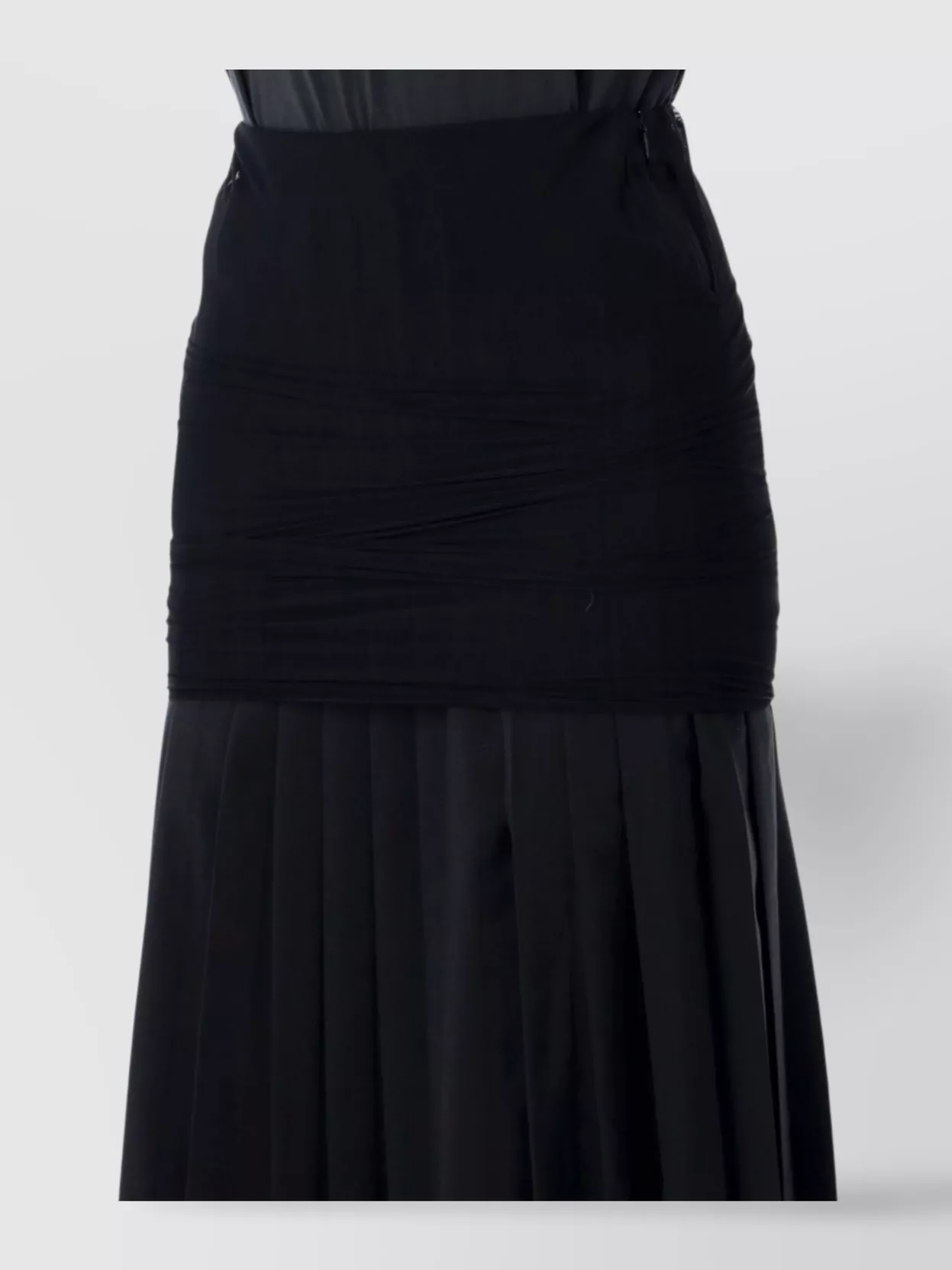 Mm6 Maison Margiela High Waist Midi Pleated Skirt