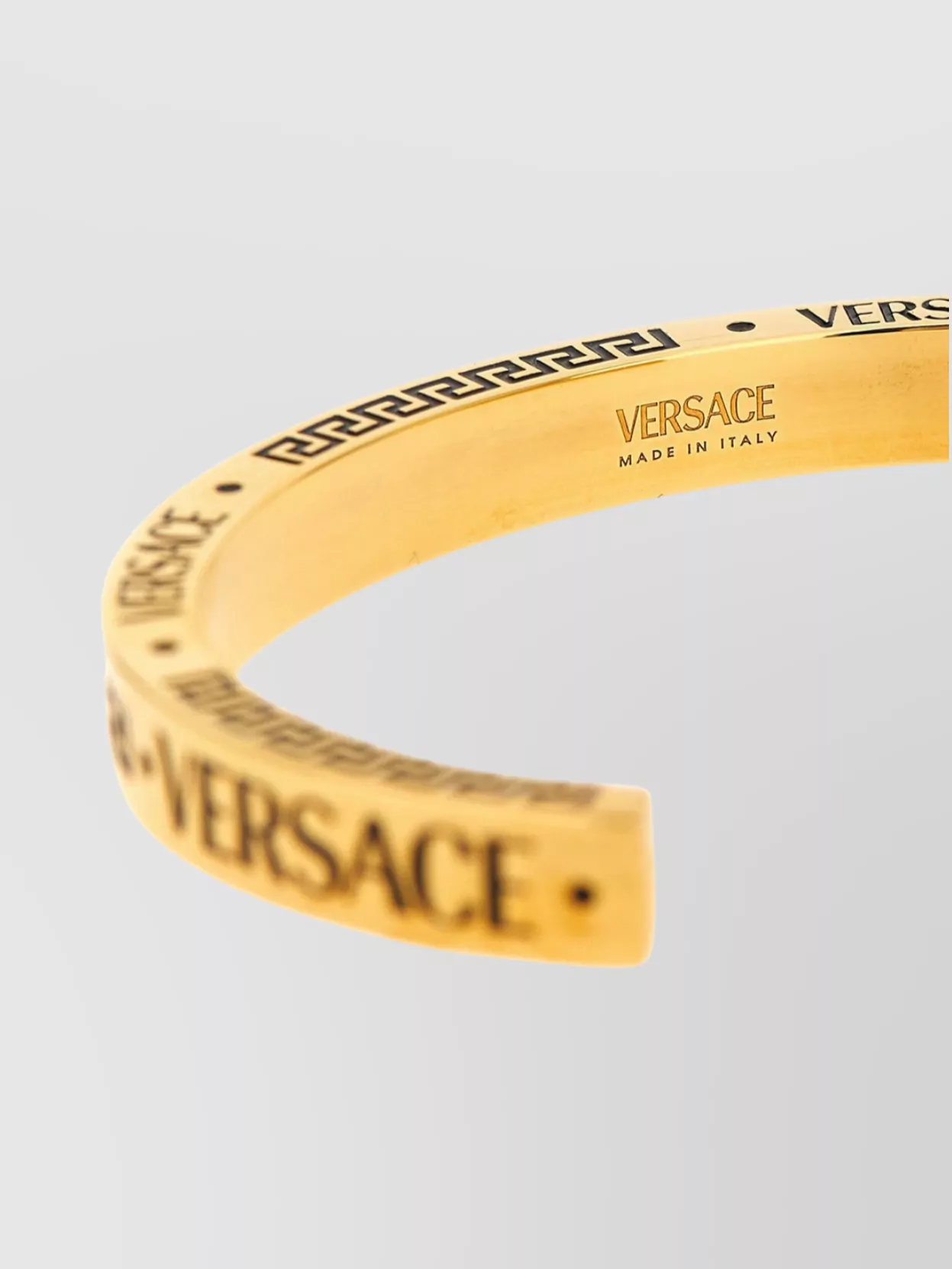 Versace Greek Key Pattern Open Cuff Bracelet