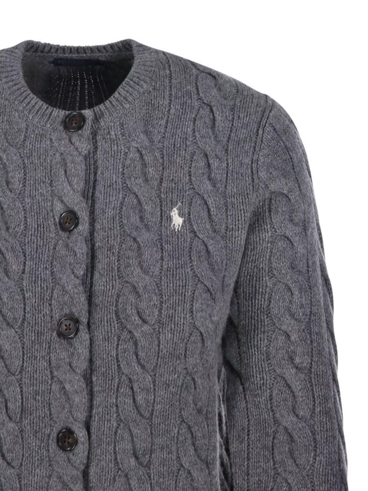 Ralph Lauren Cable Knit Cardigan Ribbed Finish